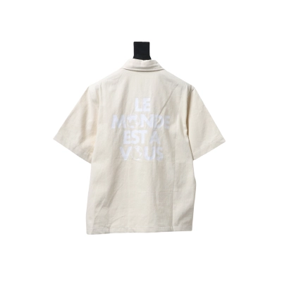 Louis Vuitton Pocket Leather Label Denim Short-Sleeved Shirt 02