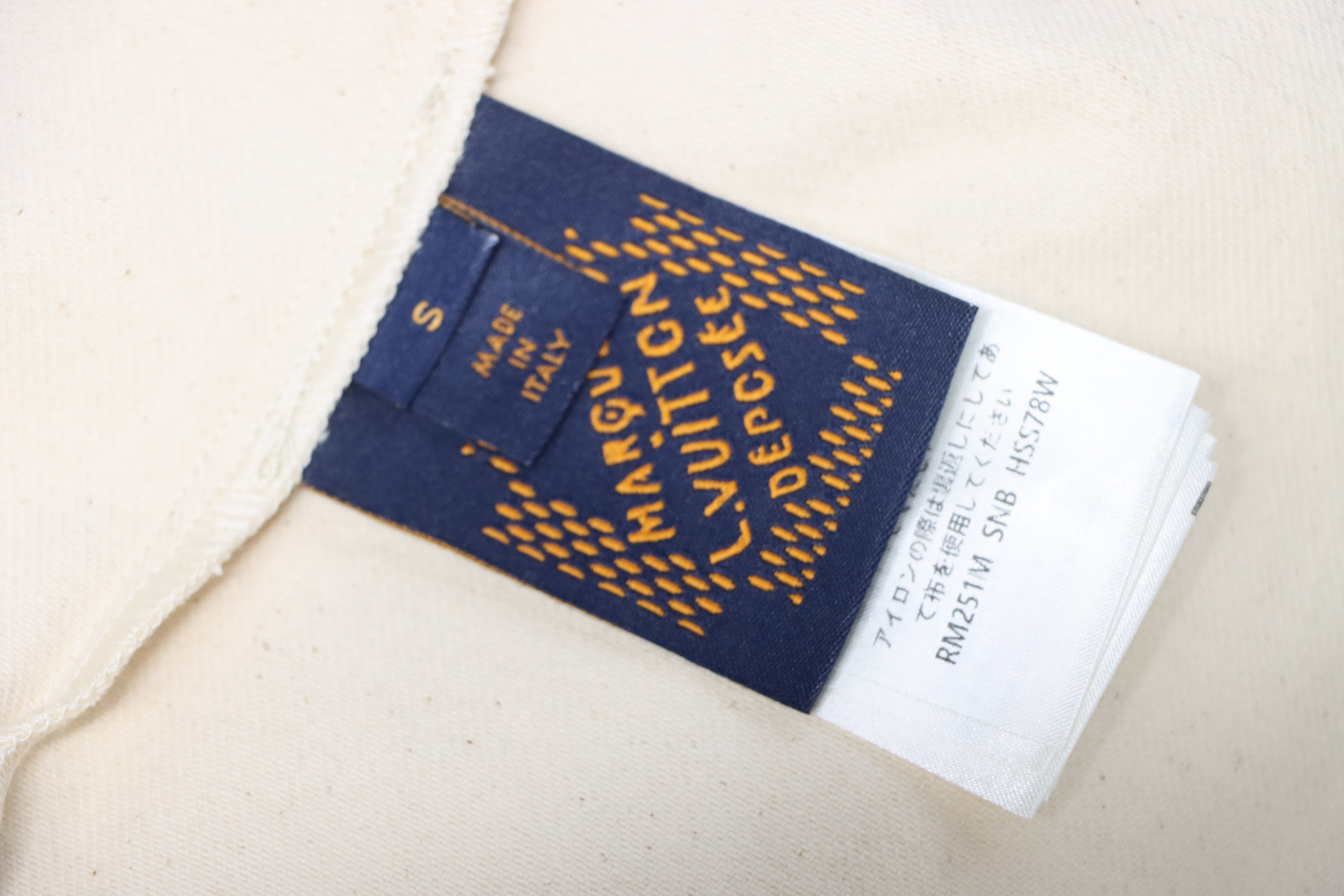 Louis Vuitton Pocket Leather Label Denim Short-Sleeved Shirt