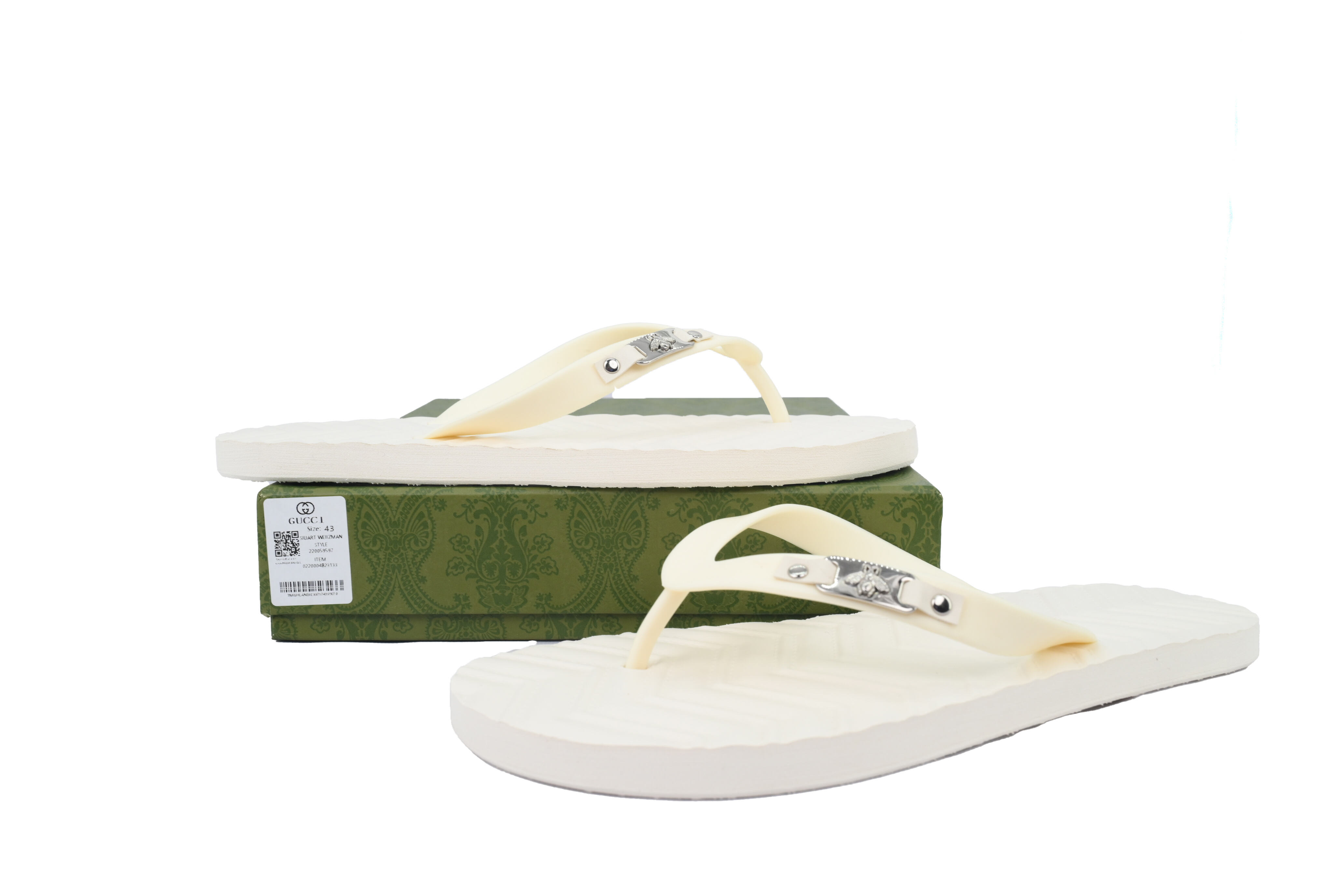 Gucci Flip Flops All White