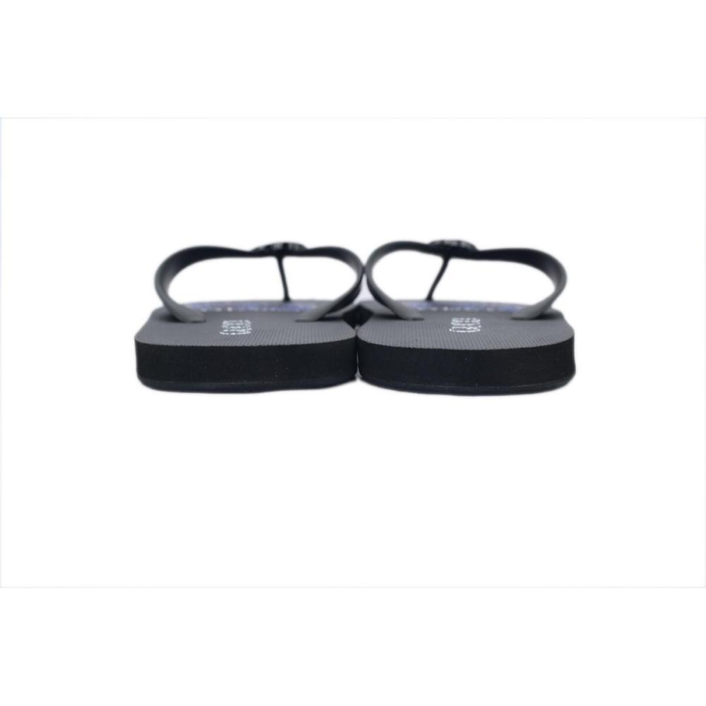 Gucci Flip Flops Blue Bottom Flower All Black