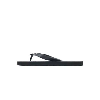 Gucci Flip Flops Blue Bottom Flower All Black 02