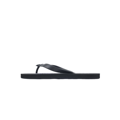 Gucci Flip Flops Blue Bottom Flower All Black 02