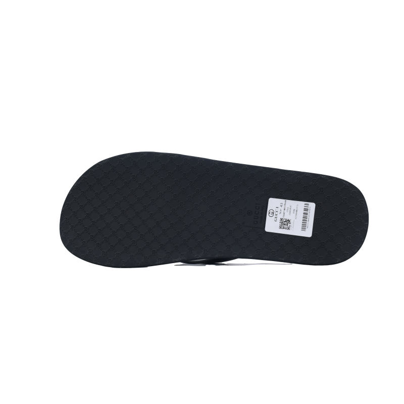 Gucci Flip Flops Red Bottom Flower Black