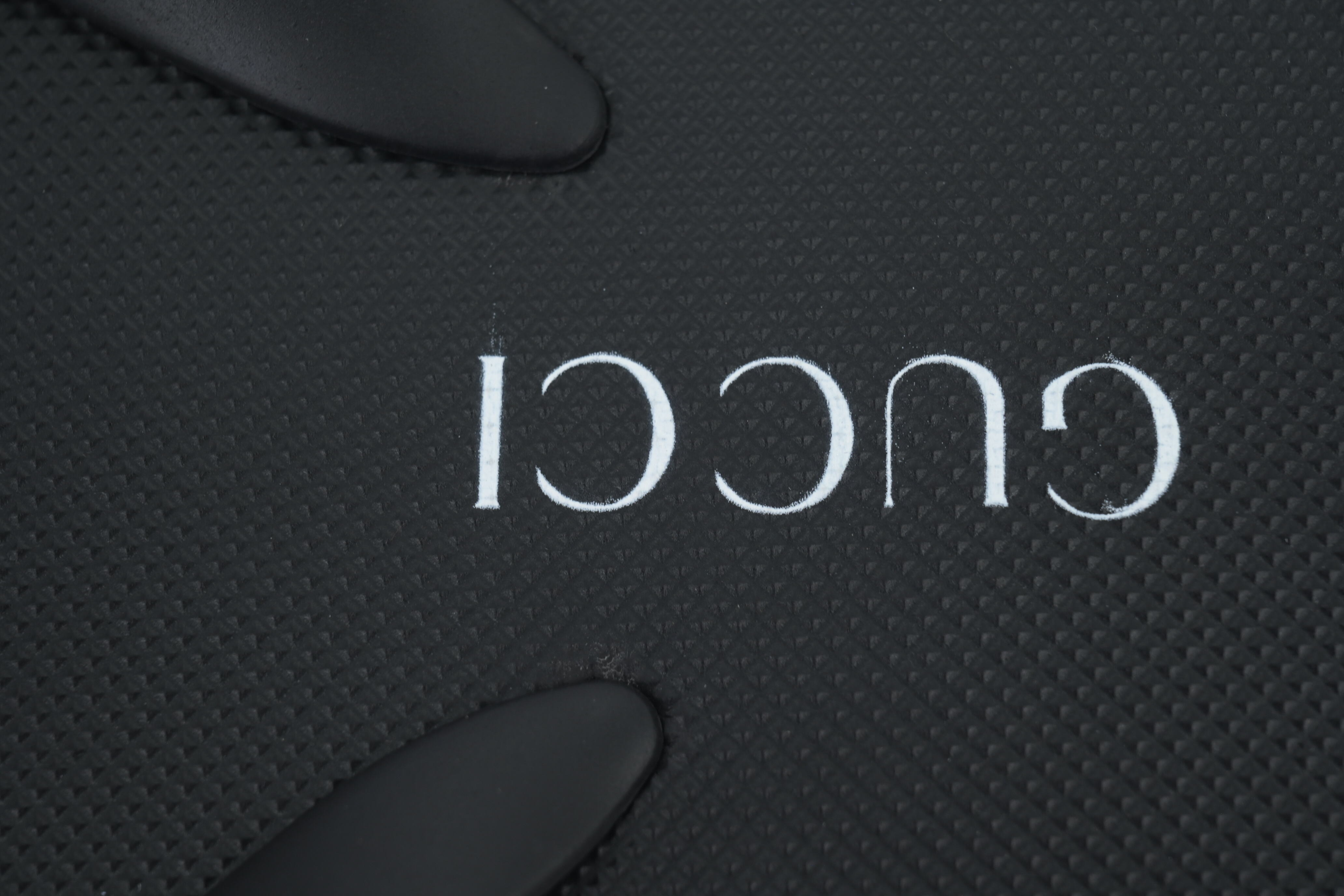 Gucci Flip Flops Red Bottom Flower Black