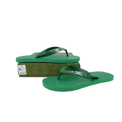 Gucci Flip Flops Green 01