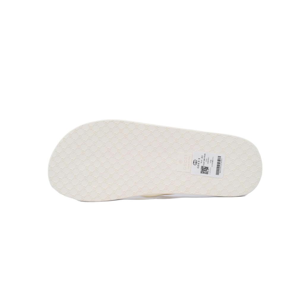 Gucci Flip Flops Logo Bottom Beige