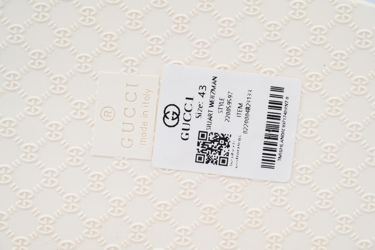 Gucci Flip Flops Logo Bottom Beige