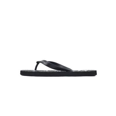 Gucci Flip Flops Logo Bottom Black 02