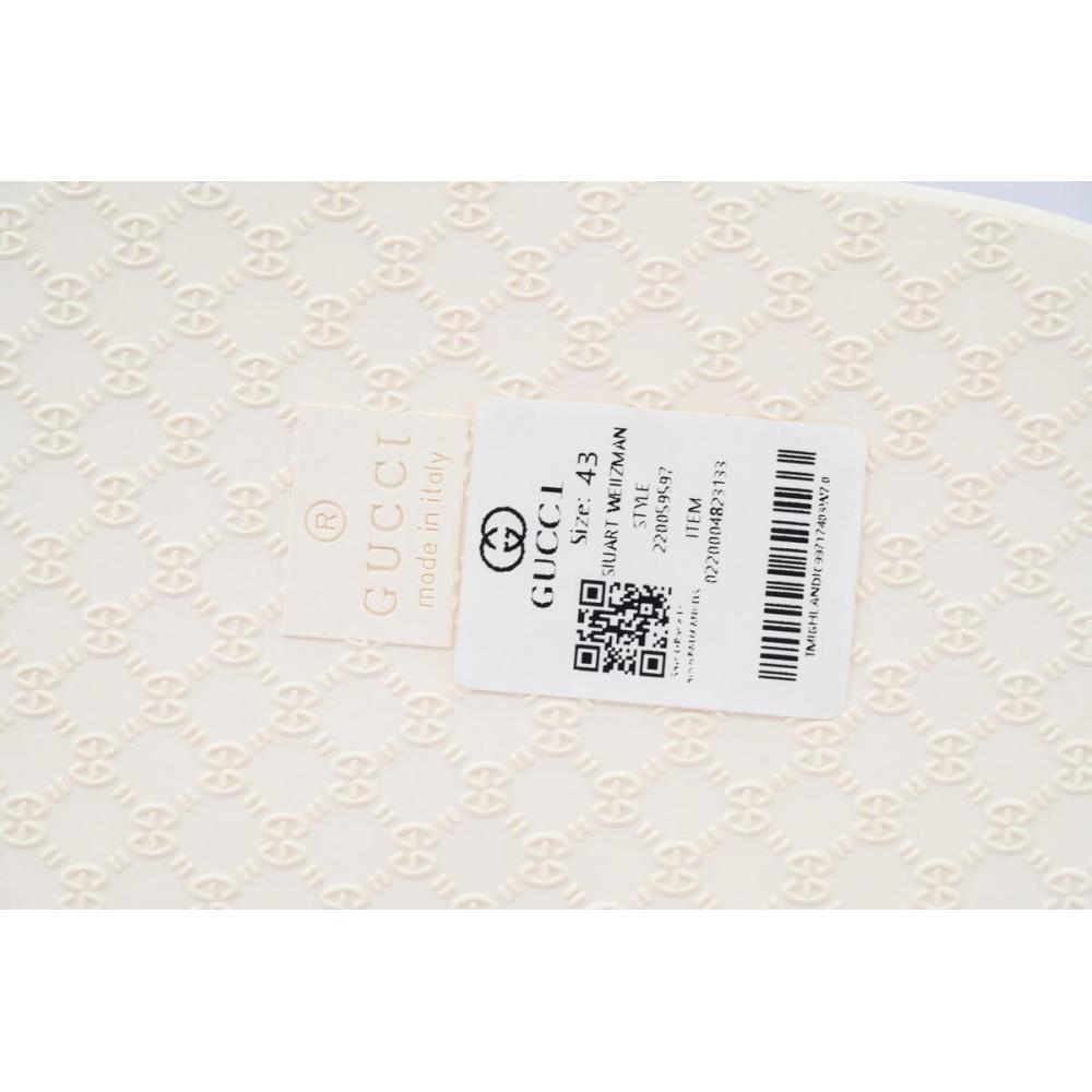 Gucci Flip Flops Red Bottom Flower Rice White