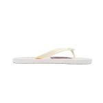 Gucci Flip Flops Red Bottom Flower Rice White