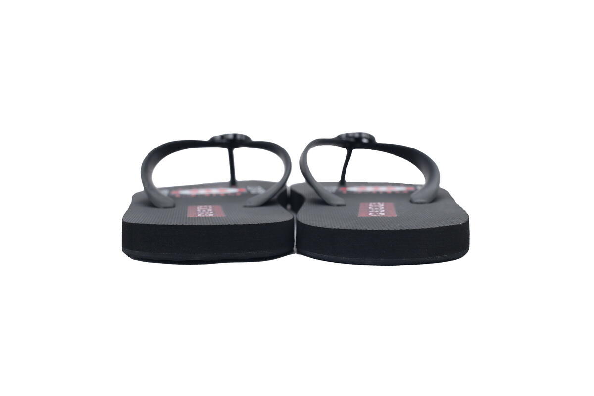 Gucci Slippers Double G Red Patterned Logo Insole All black