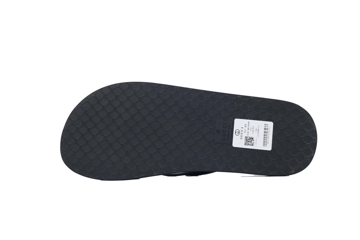 Gucci Double G  All black Slippers 