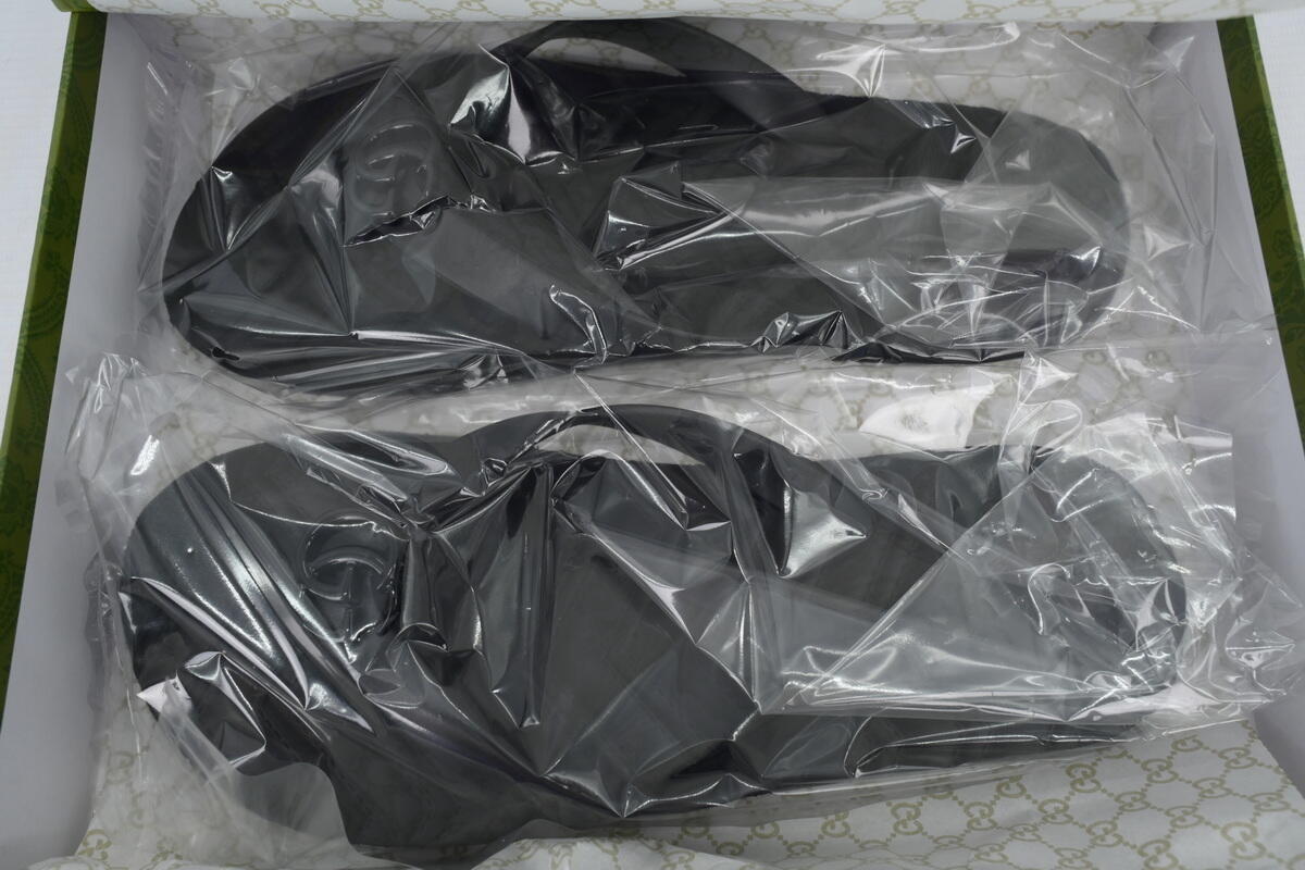 Gucci Double G  All black Slippers 