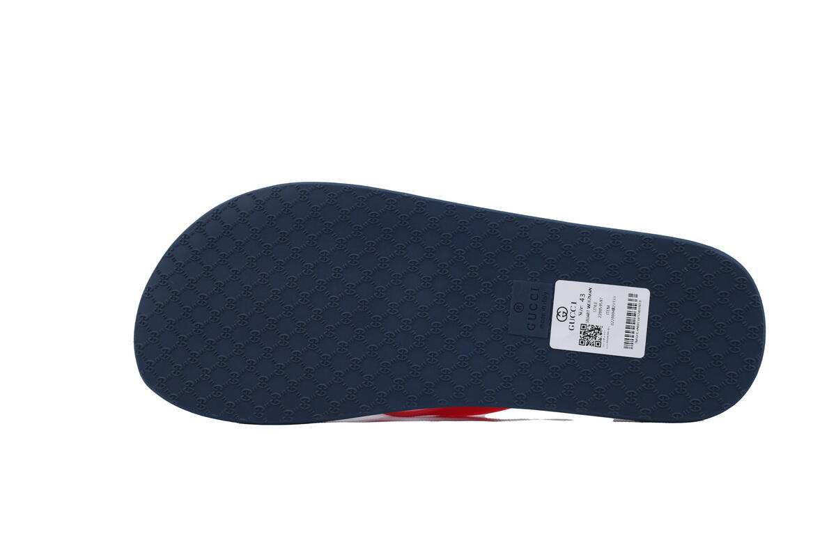 Gucci Slippers Double G Blue Red