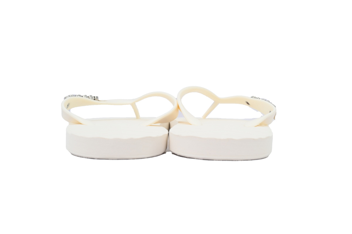 Gucci Slippers Silver Printed Rice White