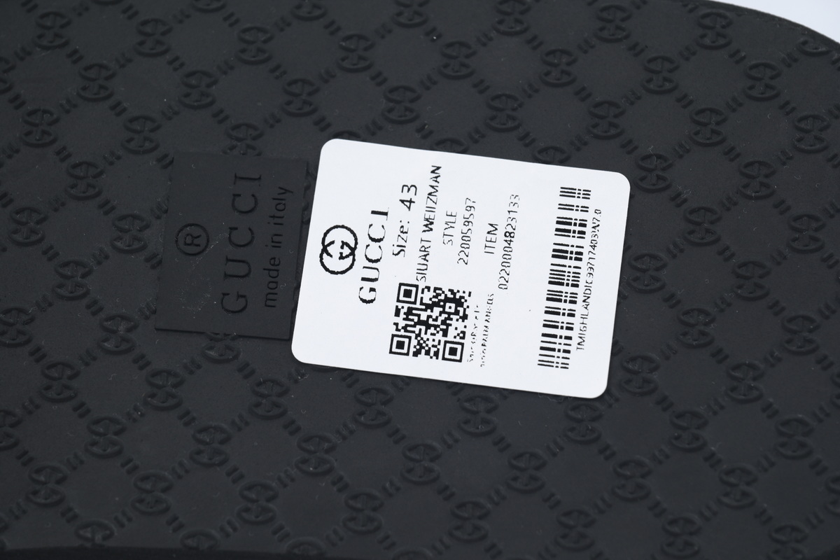 Gucci Slippers Silver Black