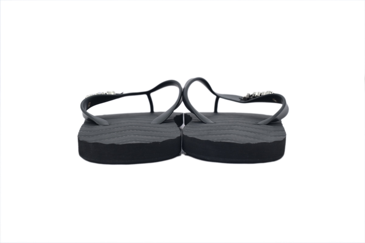 Gucci Slippers Silver Black