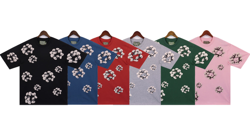 Denim Tears Cactus Tears Wreath T-Shirt #2666 Black/Blue/Red/Grey/Green/Pink