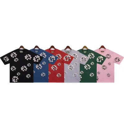 Denim Tears Cactus Tears Wreath T-Shirt #2666 Black/Blue/Red/Grey/Green/Pink 01