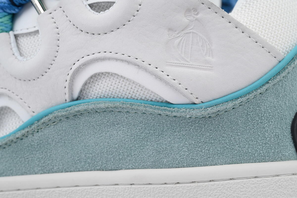 Lanvin Curb Sneakers White Blue