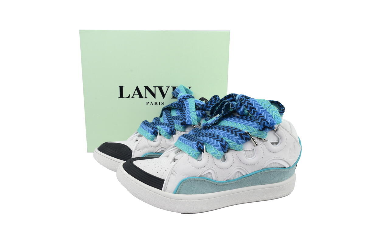 Lanvin Curb Sneakers White Blue