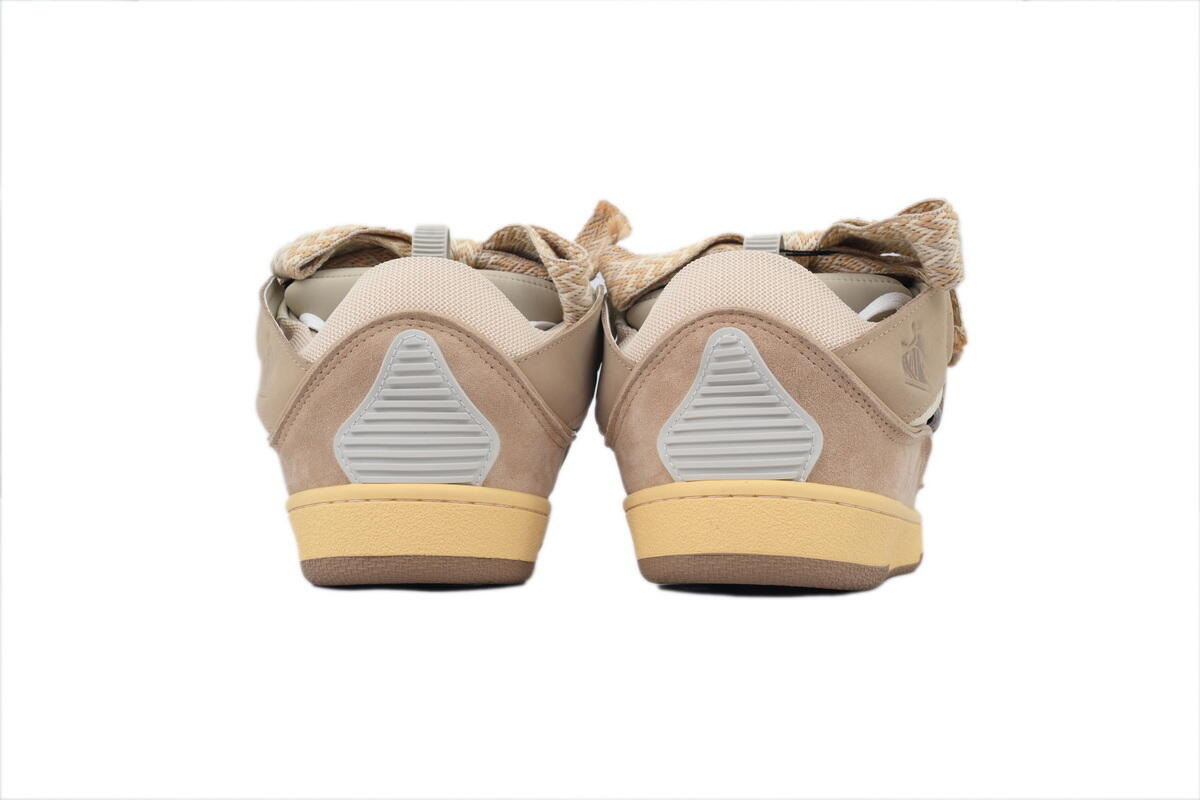 Lanvin Curb Sneakers White Brown