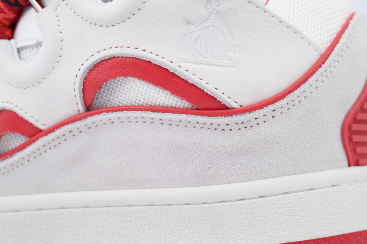 Lanvin Curb Sneakers White Red