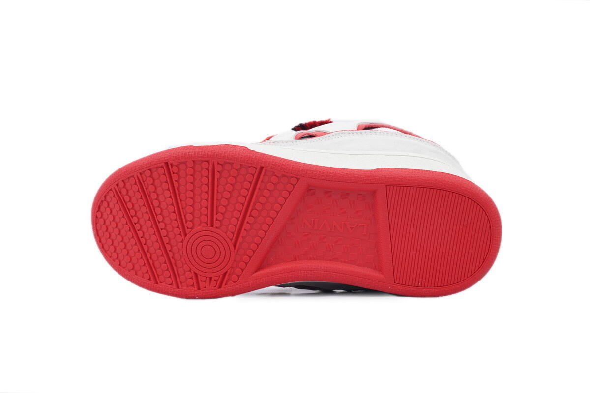 Lanvin Curb Sneakers White Red
