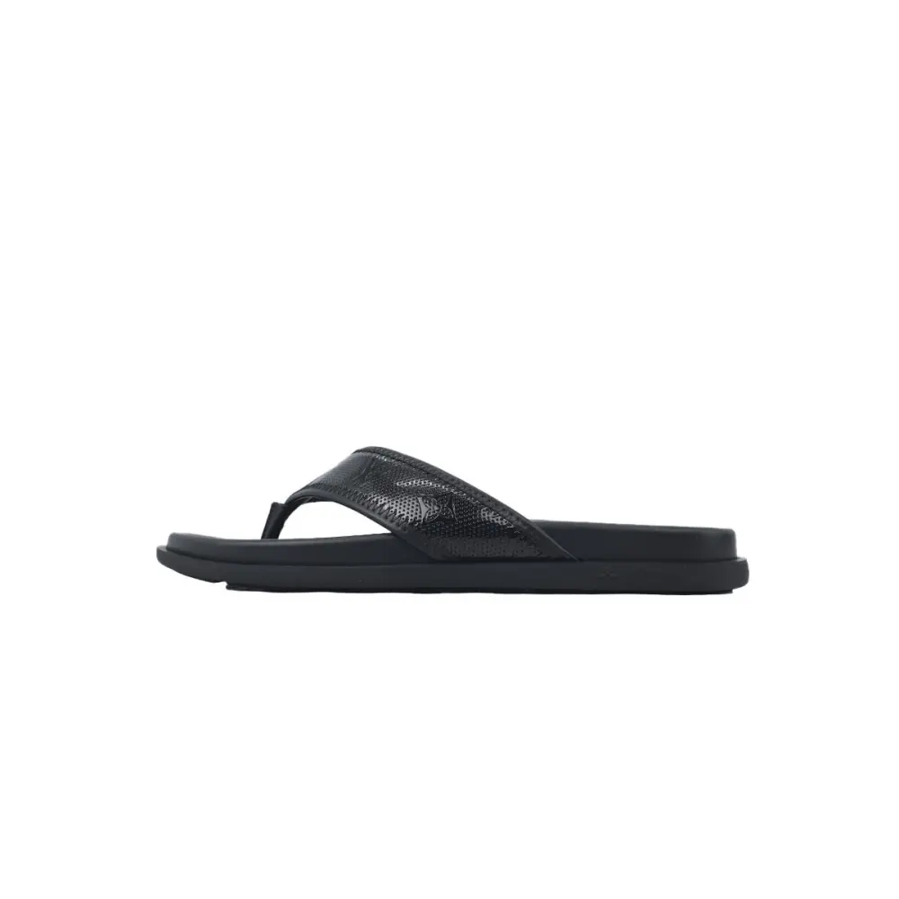 Louis Vuitton Flip Flop Sandal  LV Lettermark Logo Jet Black Leather