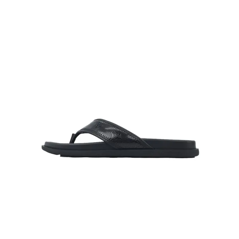 Louis Vuitton Flip Flop Sandal  LV Lettermark Logo Jet Black Leather