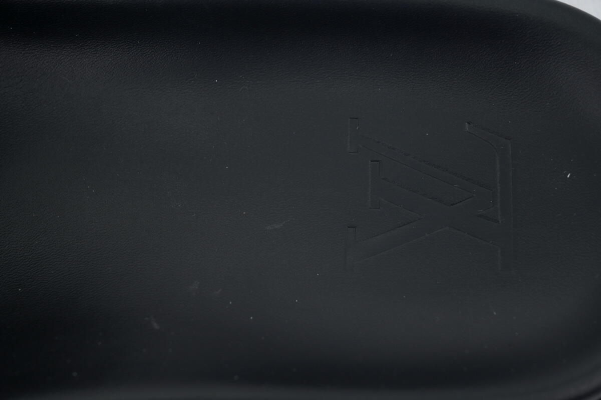 Louis Vuitton Flip Flop Sandal  LV Lettermark Logo Jet Black Leather