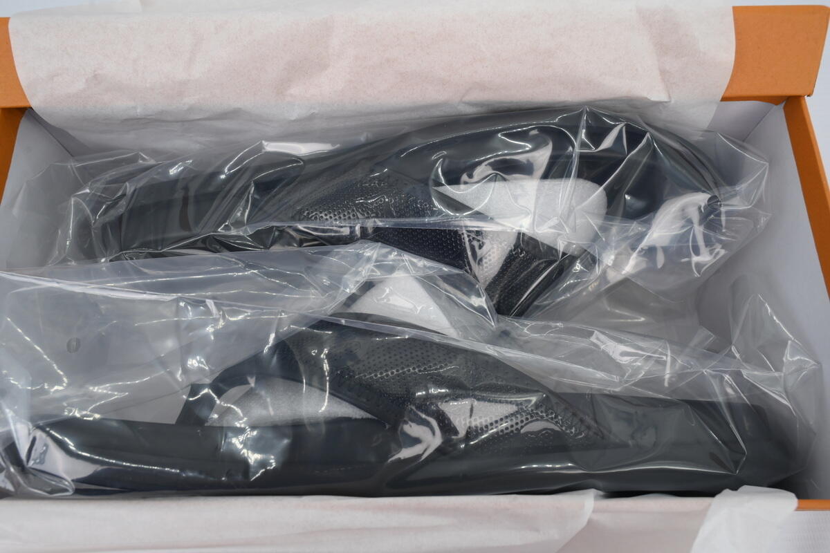 Louis Vuitton Flip Flop Sandal  LV Lettermark Logo Jet Black Leather