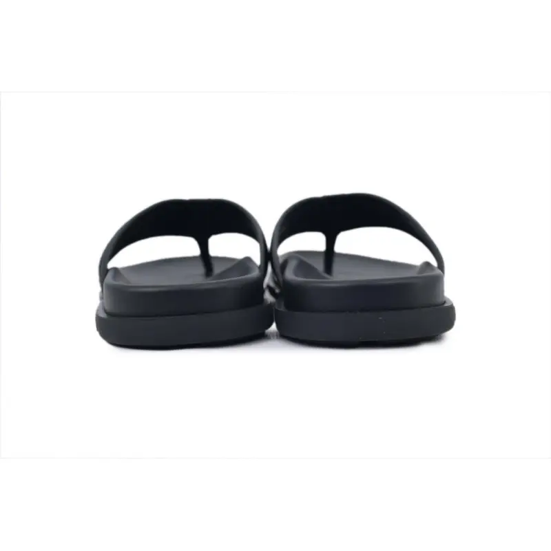 Louis Vuitton Flip Flop Sandal  LV Lettermark Logo Jet Black Leather