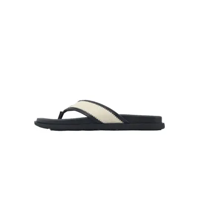 Louis Vuitton Flip Flop Sandal Black And Beige 01