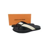 Louis Vuitton Flip Flop Sandal Black And Beige