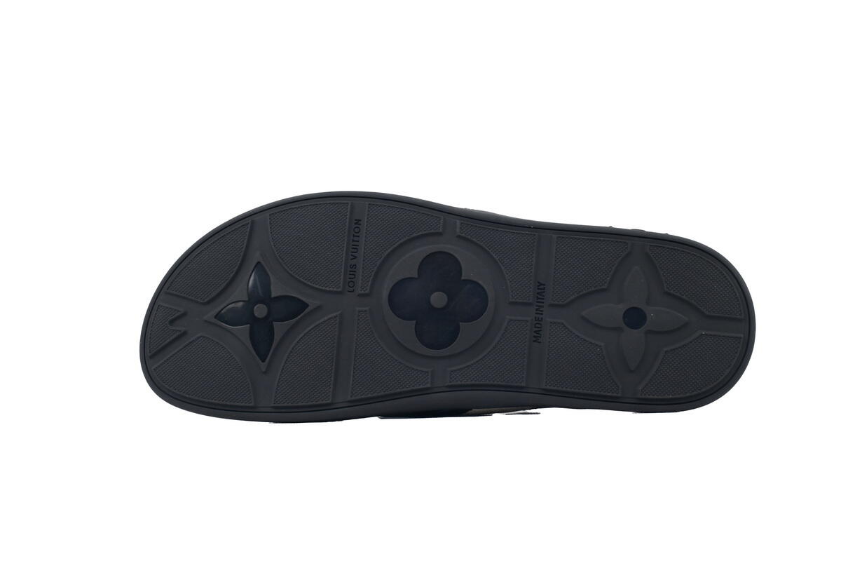 Louis Vuitton Flip Flop Sandal Black And Beige
