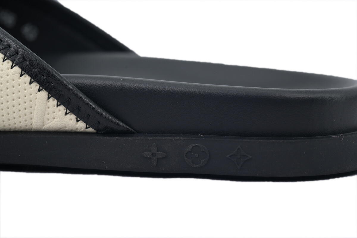 Louis Vuitton Flip Flop Sandal Black And Beige