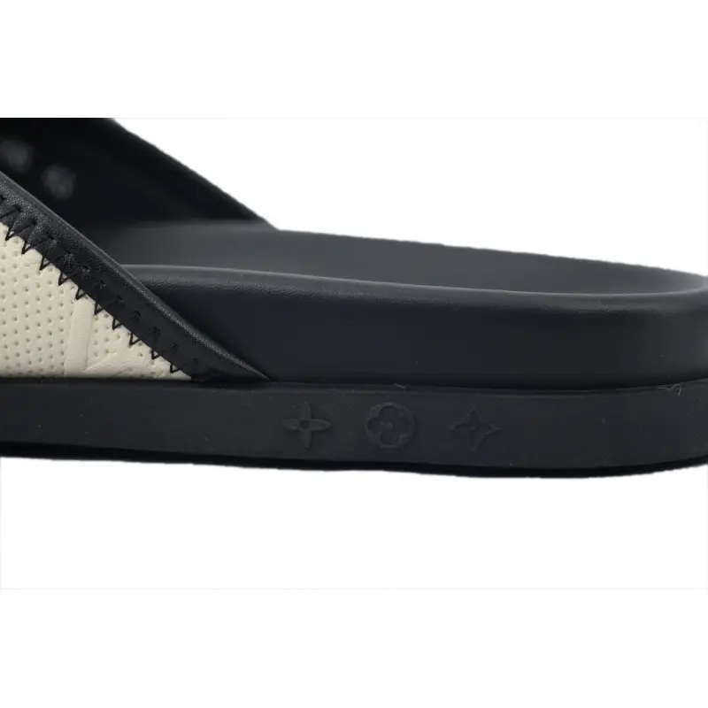 Louis Vuitton Flip Flop Sandal Black And Beige