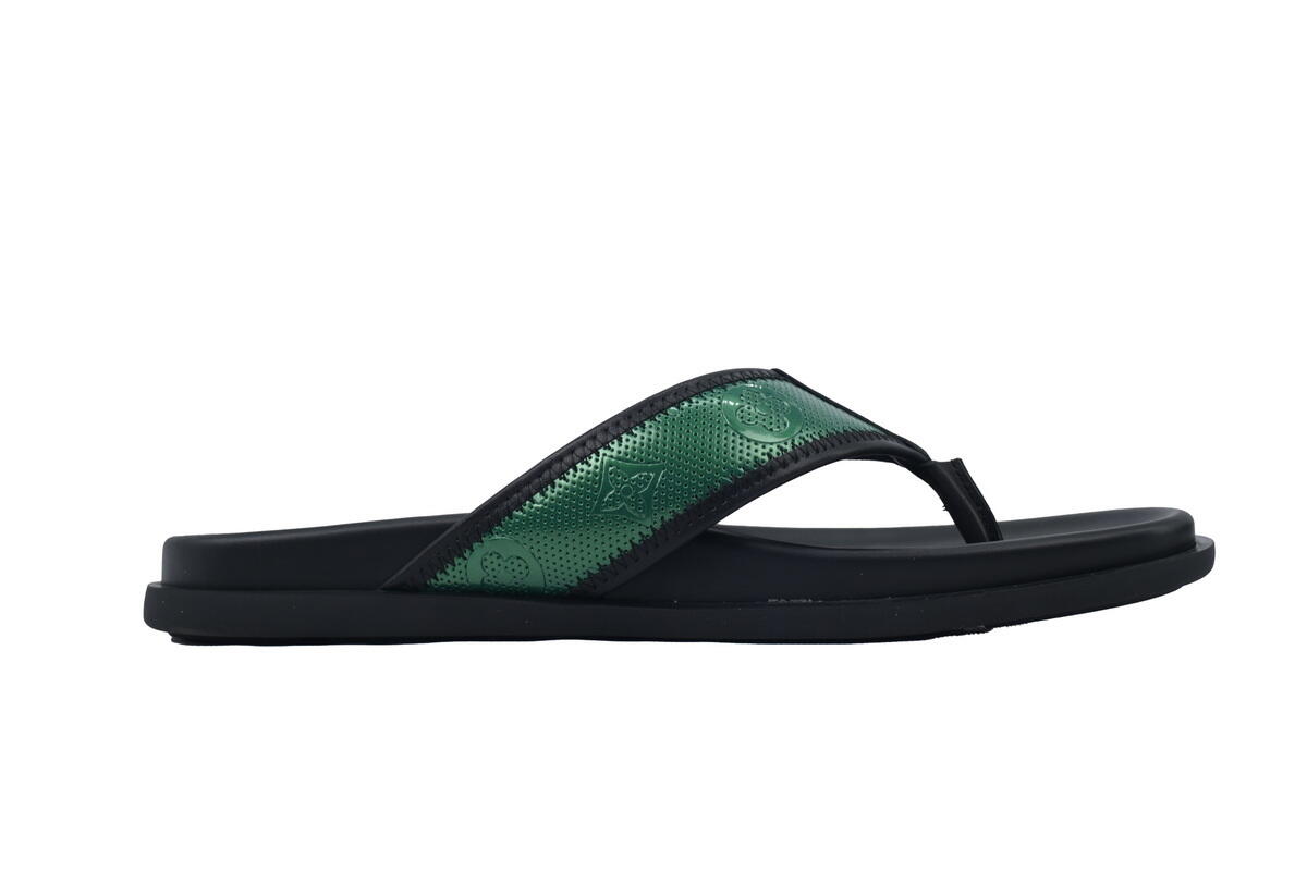 Louis Vuitton Flip Flop Sandal Black And Green