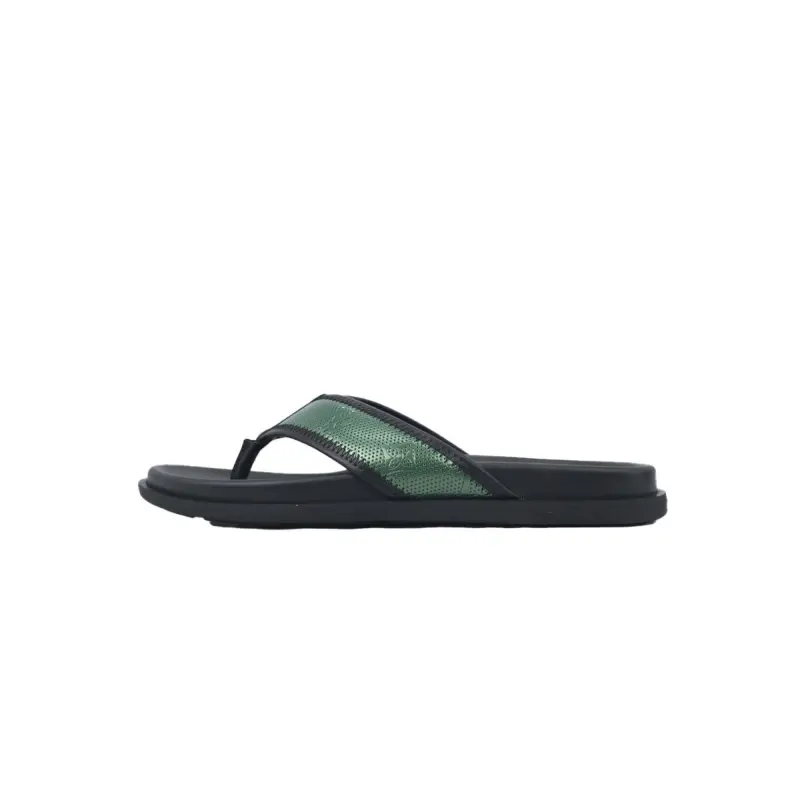 Louis Vuitton Flip Flop Sandal Black And Green