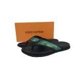 Louis Vuitton Flip Flop Sandal Black And Green