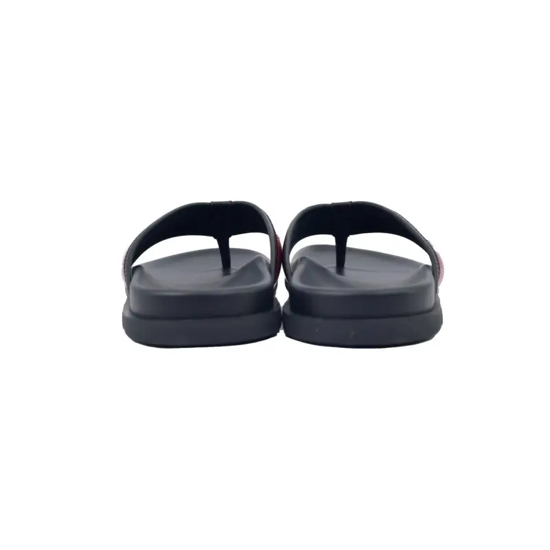 Louis Vuitton Flip Flop Sandal Black And Red