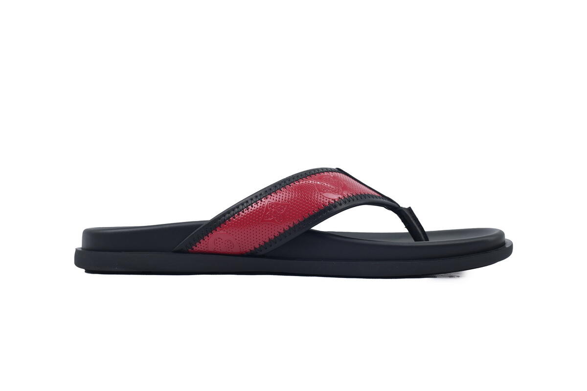 Louis Vuitton Flip Flop Sandal Black And Red
