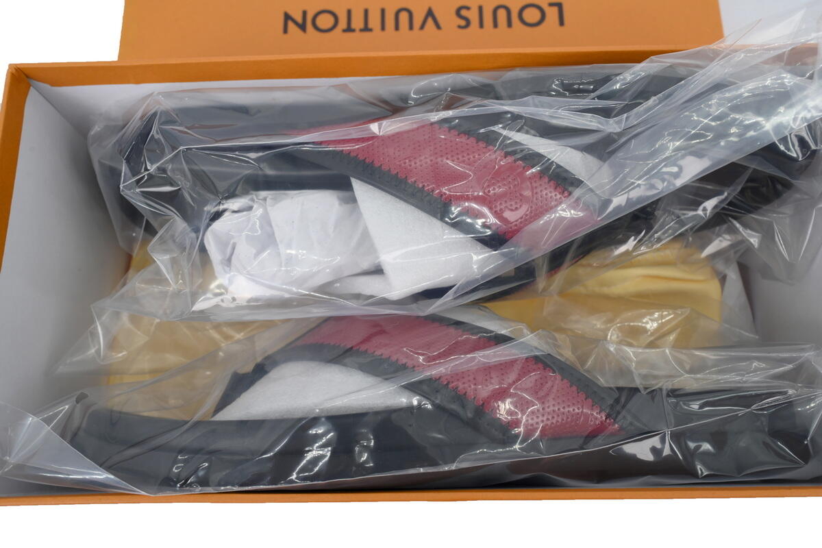 Louis Vuitton Flip Flop Sandal Black And Red