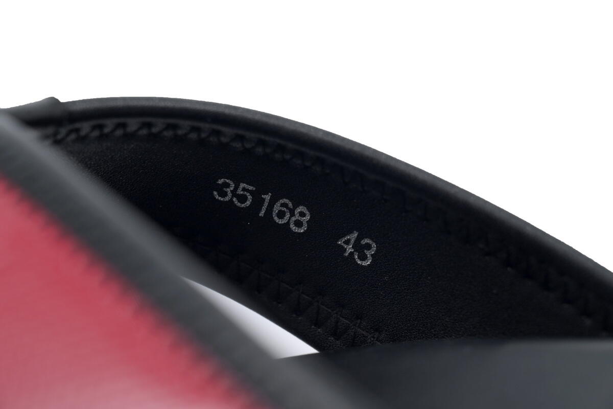 Louis Vuitton Flip Flop Sandal Black And Red