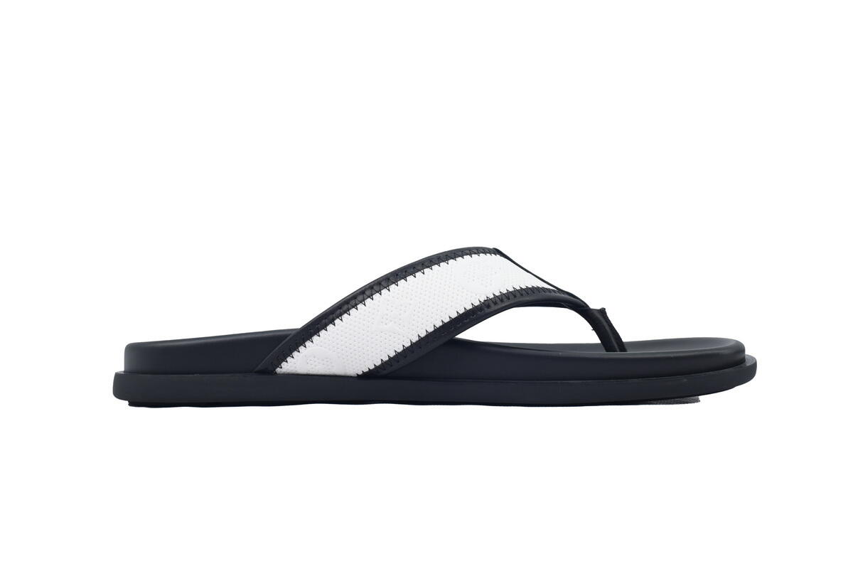 Louis Vuitton Flip Flop Sandal Black And White