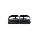 Louis Vuitton Flip Flop Sandal Full-Lettering Logo Jet Black Leather