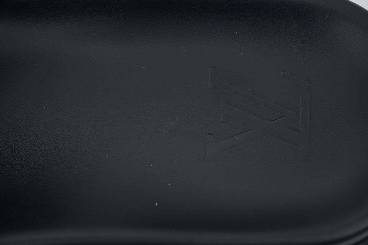 Louis Vuitton Flip Flop Sandal Full-Lettering Logo Jet Black Leather