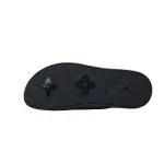Louis Vuitton Flip Flop Sandal Full-Lettering Logo Jet Black Leather