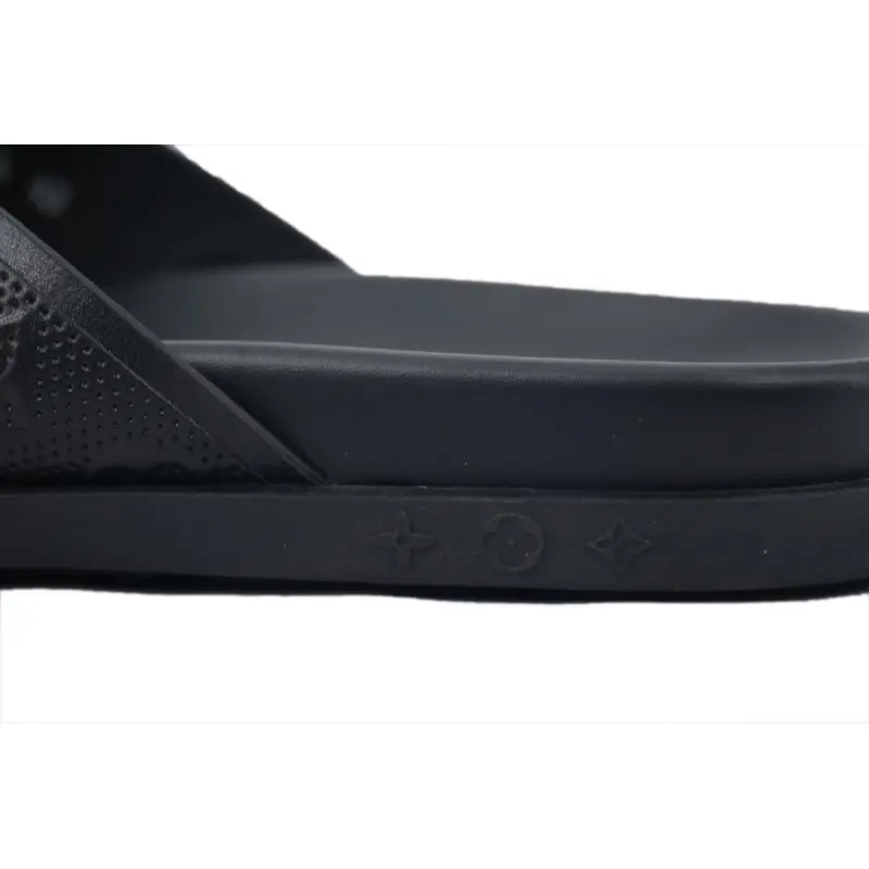 Louis Vuitton Flip Flop Sandal Full-Lettering Logo Matte Black